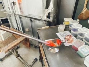 色ガラスをつける